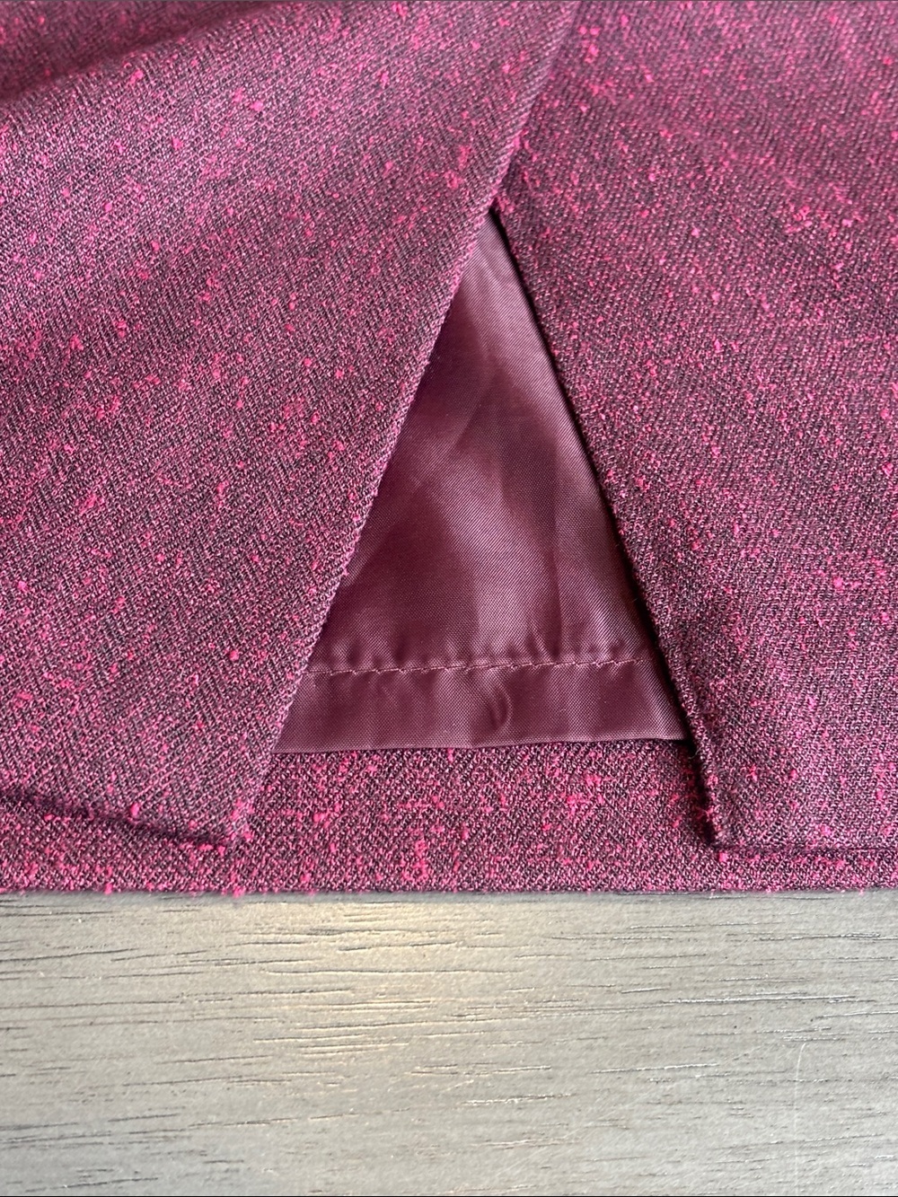 🤎 Burgundy Tweed A-Line Skirt Lined Stretch Career Women’s 12 Mossimo Dress🤎 - Picture 7 of 8